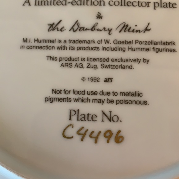 M. J Hummel Numbered Plate - Picture 7 of 8